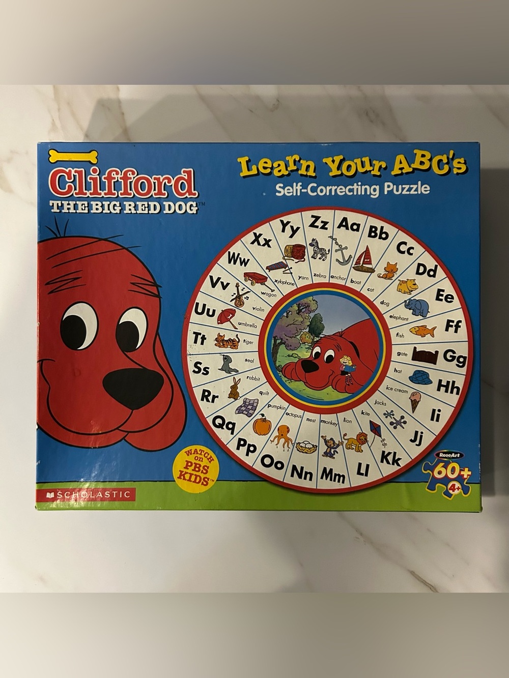 Round Puzzle Clifford Big Red Dog Learn Your ABCs 2003 Scholastic PBS ~ Complete